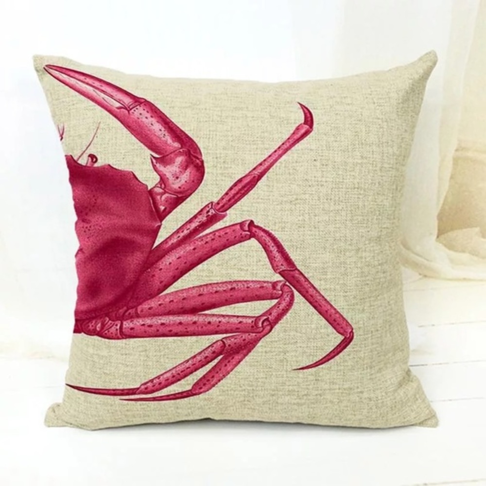 Nautical Pillow Cover Crab | Octopus | Coral Navy